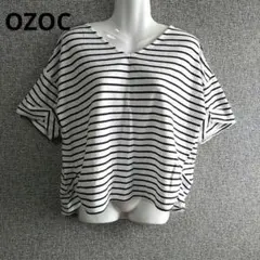 オゾック　OZOC　Vネック ボーダー 半袖 Tシャツのサムネイル