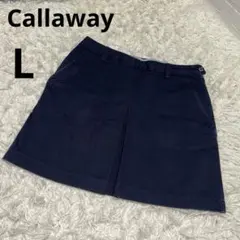Callaway キャロウェイ　ゴルフスカート　ネイビー　コットン　L