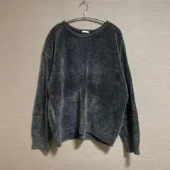 GU モールニットプルオーバー　ダークグレー　XLサイズ
