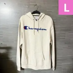 Champion ベージュ フーディ Lサイズ