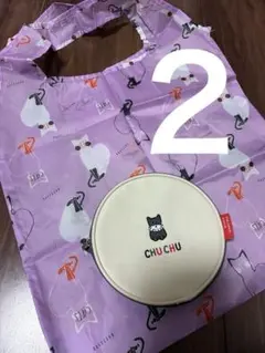 ねこグッズ　エコバッグ　ポーチ　猫　新品