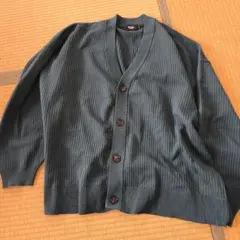 AZUL by MOUSSY リブ編みカーディガン Fサイズ ダークグリーン