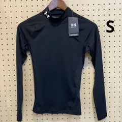 メンズヒートギアコンプレッション長袖モックシャツ S（1369606）