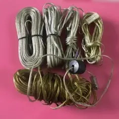 オーディオケーブル 6本セット シルバー ゴールド