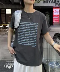 CIAOPANIC TYPY メッセージプリント半袖Tee