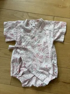 花柄 ピンク系 甚平 サイズ70