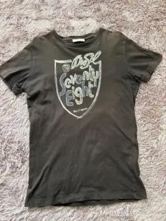 DIESELディーゼル グレー プリントTシャツ Lサイズ Y2K - メルカリ