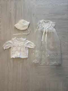 ミキハウス　セレモニードレス　ドレスオール　帽子　3点セット