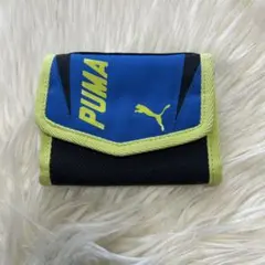 PUMA 三つ折り財布 ウォレット ブラック×ブルー