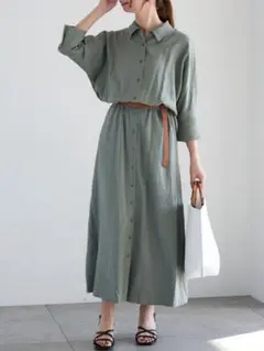 グリーン七分袖