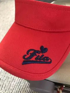 Fila レッドキャップ 刺繍ロゴ付き