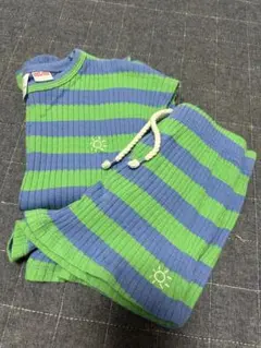 お値下げしました！リブ編みストライプTシャツとショートパンツセット