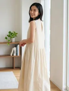【天使ワンピ】isn't she? ノースリーブフレアワンピース ＼値引き歓迎／のサムネイル