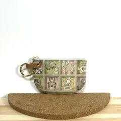 [ハンドメイド]NEW‼︎ま〜るいミニフラットポーチ ／ユキエモン①