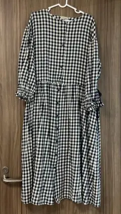 Samansa Mos2 チェック柄ワンピース