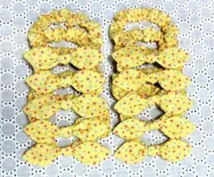 シュシュ キャンディドット柄 (イエロー) １０個 小型犬 トリミングチョーカー