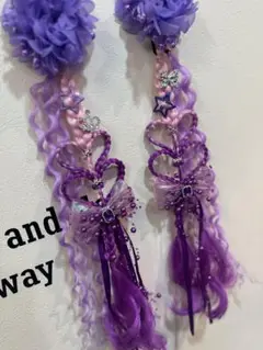 new!!ヘアゴムエクステ♡しなこちゃん♡ベビタピ♡原宿系♡キッズヘア♡竹パラ♡