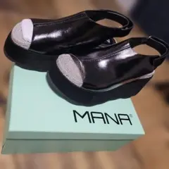 MANA 厚底サンダル ブラック 37のサムネイル