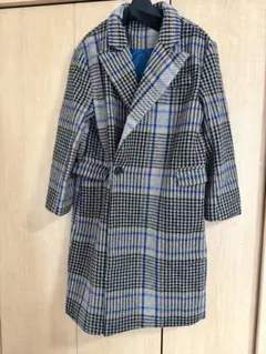 【未使用】グレンチェック レディース チェスターコート 千鳥柄 ロングコート