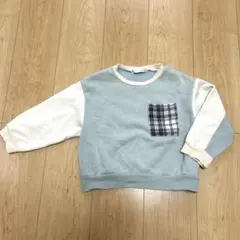 【ever closet】裏起毛トレーナー　アイボリーミント　110サイズ