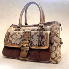 レア】COACH y2k ハンドバッグ レオパード柄 ヒョウ柄 チャーム3つ付