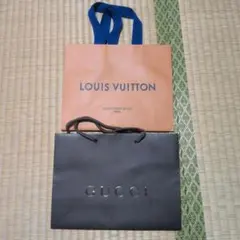LOUIS VUITTON GUCCI ショップ袋 2枚セットのサムネイル