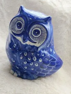 フクロウ　開運　ヴィンテージ　陶器　アンティーク　梟　招福　レトロ　一点物