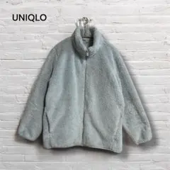 UNIQLO/ファーリーフリースフルジップジャケット/ブルー/軽くて暖かい/XL