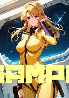 A4 ポスター　宇宙戦艦ヤマト　森雪　ファンアート　美少女　美女　イラスト