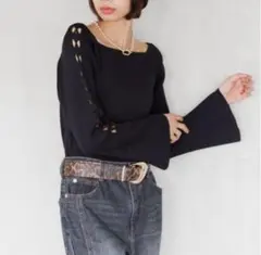 新品タグ付きPAGEBOYページボーイクロススリーブスクエアプルオーバー