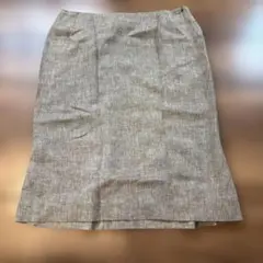 TRUSSARDI トラサルディ　膝丈スカート 42 ブラウン　ステッチ　春夏のサムネイル