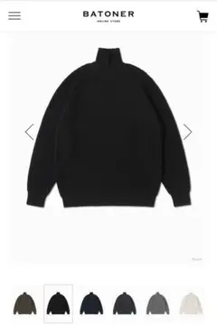 【美品&タグ付帯】BATONER シグネチャータートルネック ブラック サイズ1