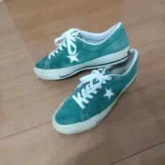CONVERSE ワンスター スエード グリーン US9 ゴールドハトメ
