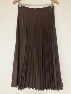 ZARA プリーツスカート ロングスカート　ブラウン