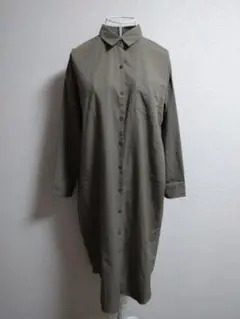 INGNIロングシャツワンピース　カーキ　M 羽織　フォロー割り引き有り