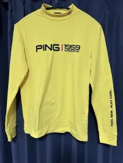 PING 1959 ARIZONA イエロー長袖シャツ M ゴルフウェア