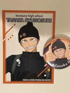 ジャンプフェスタ ハイキュー!! 田中龍之介 ブロマイド1枚＋缶バッジ1個