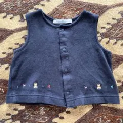 familiar ベビーベスト 70 ネイビー