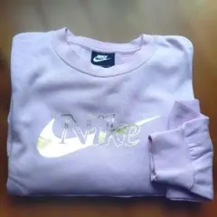 NIKE スウェット ピンク ゴールドロゴ