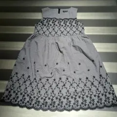BeBe ノースリーブ ワンピース ギンガムチェック 刺繍 120