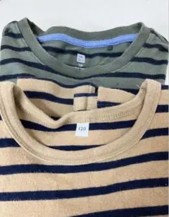 ボーダーカットソー　120 2枚セット　無印良品　ユニクロ