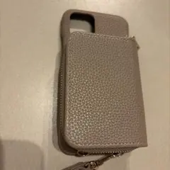 【新品⠀】カード収納付きグレーiPhoneケース iPhone11pro
