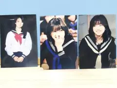 中森明菜　写真 3枚セット　Lサイズ セ−ラ−服　夏服　冬服　セブンティーンのサムネイル