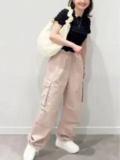 パラシュートカーゴパンツ ピンク Sサイズ