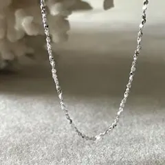 861.silver925製/編み込みチェーンネックレス/45cm