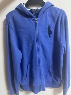 ポロ・ラルフ・ローレン フルジップパーカー 青