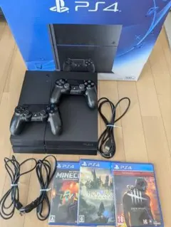 PlayStation 4 本体 500GB コントローラー2つ ゲーム3本