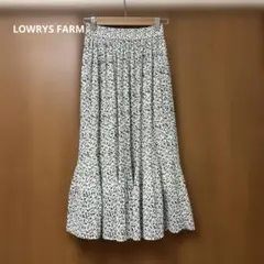 LOWRYS FARM プリーツロングスカート 花柄 F