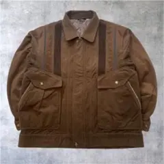 90’s Vintage スエード調 ウエスタン ブルゾン カバーオール 短丈