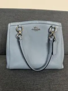 coach 水色　ハンドバッグ